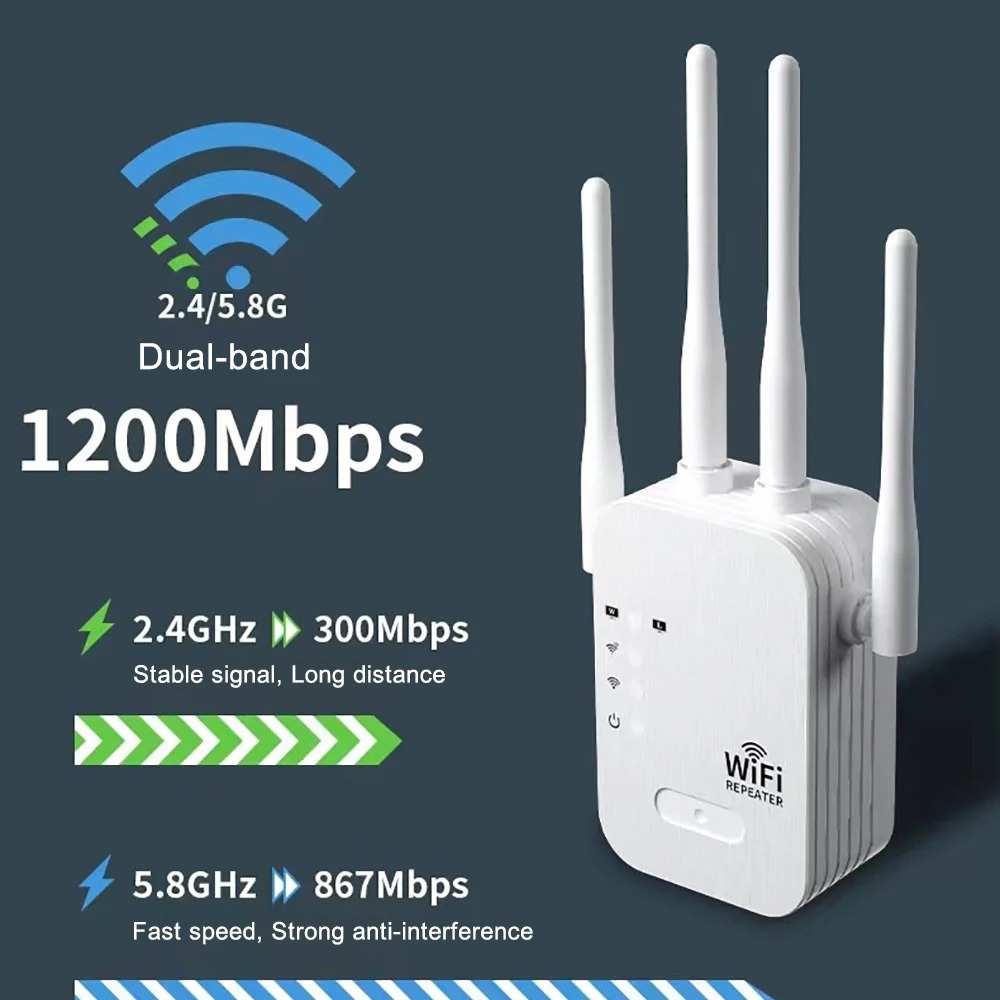 1200Mbps WiFi Repeater Wireles - Wifi Range Extender 评论和价格